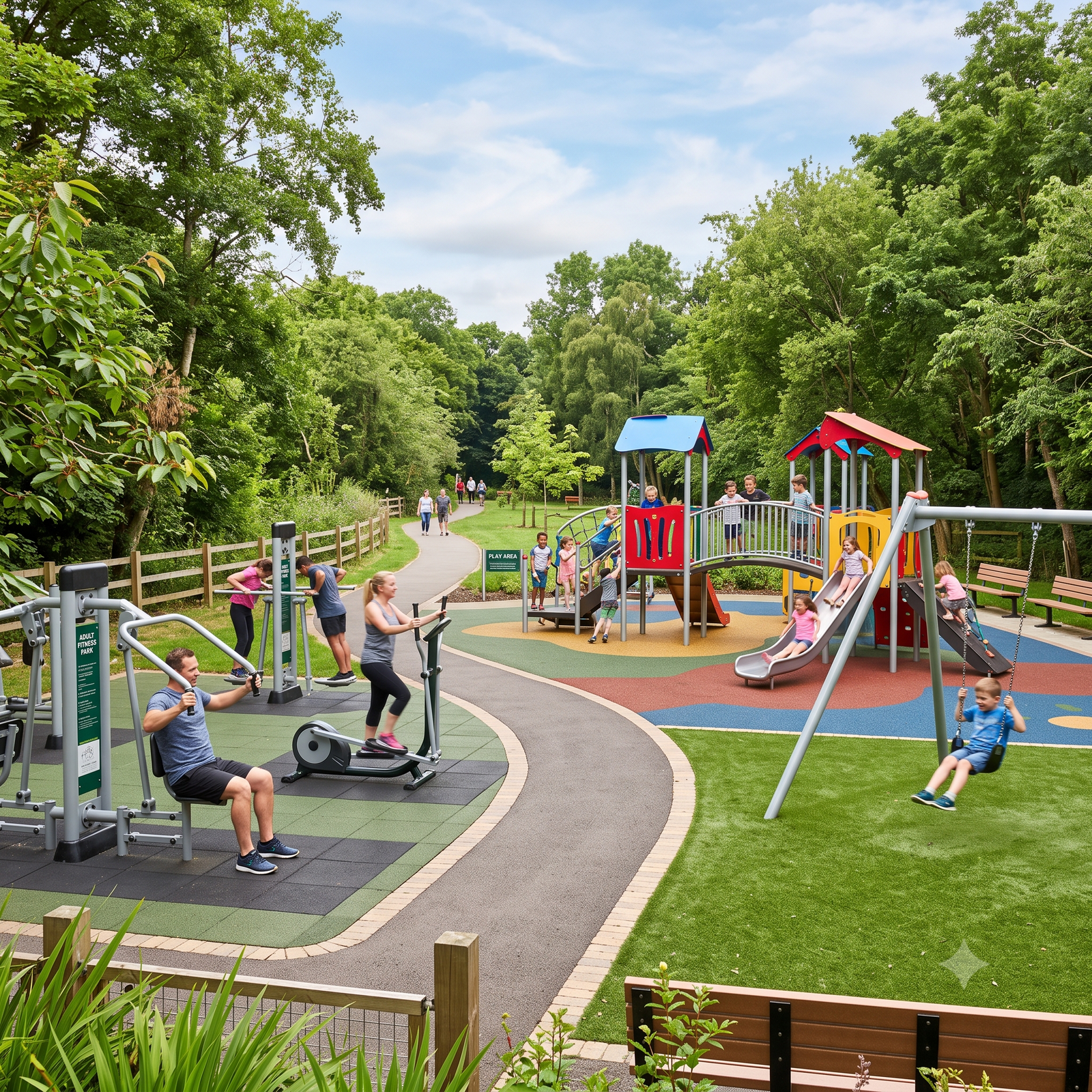 OUTDOOR GYM & KIDS PLAY
